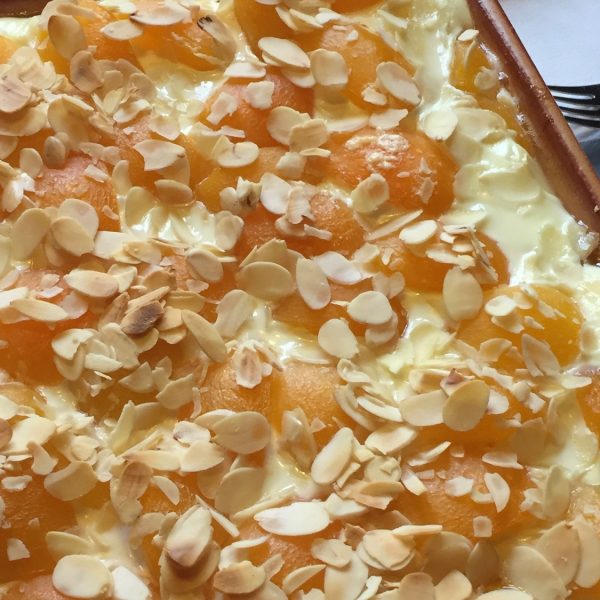 Cannelloni mit Quarkfüllung und Aprikosen